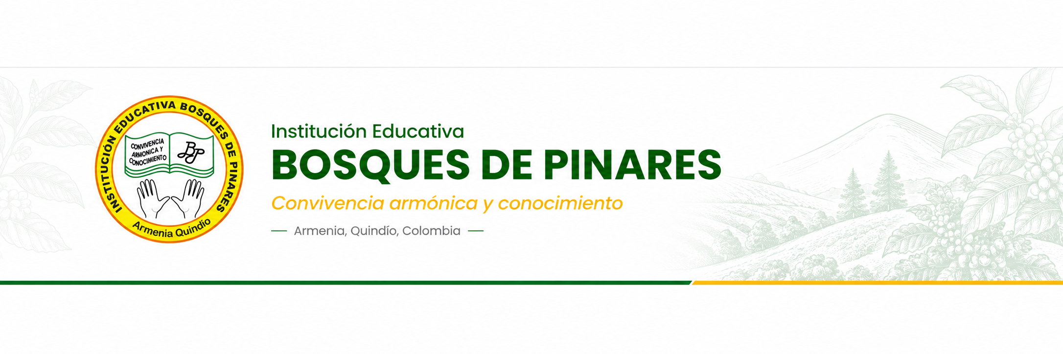 Encabezado institucional de la Institución Educativa Bosques de Pinares